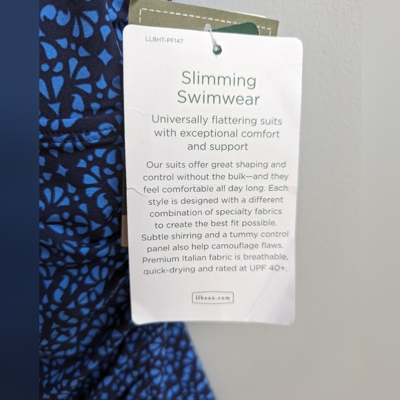 NWT  L.L. Bean Slimming Tankini Top Size 12R - Picture 4 of 11